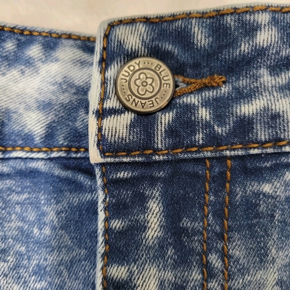 Judy Blue Womens Raw Hem Jean Short 2xl Acid Wash Distressed Mom Comfort Stretch - Picture 4 of 10